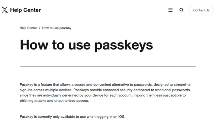 禹王台苹果维修店铺分享iOS用户如何通过通行密钥(Passkey)登录 