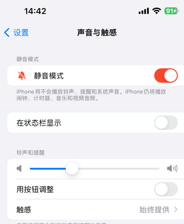 禹王台苹果15Pro维修网点分享iPhone15Pro系列机型中隐藏静音图标 